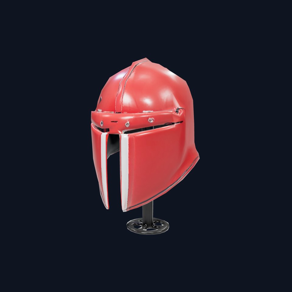 Shiny Red Helmet model pack
